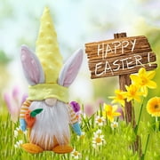 Xolikefi Easter Decorations Creative Cute Rabbit Ears Forest Man Doll Pendant Rabbit Party Atmosphere Decoration Arrangement
