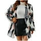 thumbnail image 1 of Abrigo de Piel Sintética Para Mujer Chaqueta Cálida Estampado de Invierno Con Cuello en V Prendas de Abrigo Odeerbi ODB178518, 1 of 9