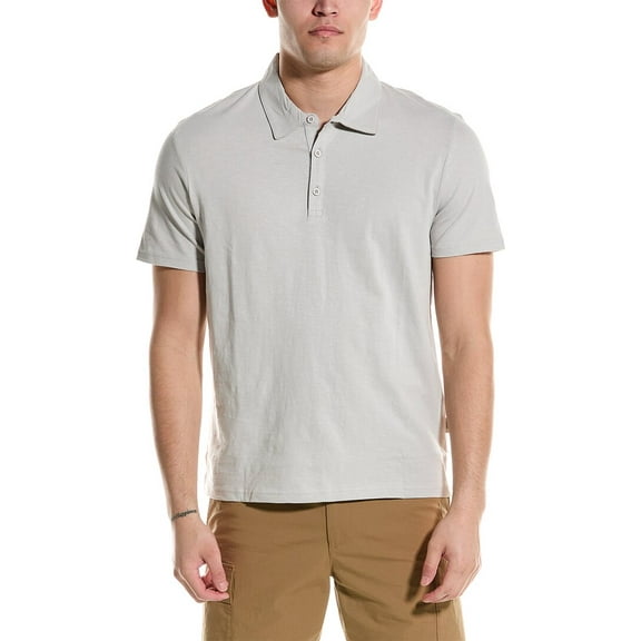 Onia mens Polo Shirt, L, Grey