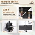 thumbnail image 2 of CASAINC Single Handle Kitchen Faucet with Pull Out Sprayer, Deck Mounted, Matte White, 2 of 4