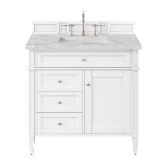 James Martin Vanities 655-V36-BW-3VSL Brittany 36" Free Standing Single Basin Poplar Wood