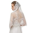 thumbnail image 4 of Sorrowso Church Veil Mantilla Latin Mass Veils Floral Lace Design Scarf Head Coverings, 4 of 9