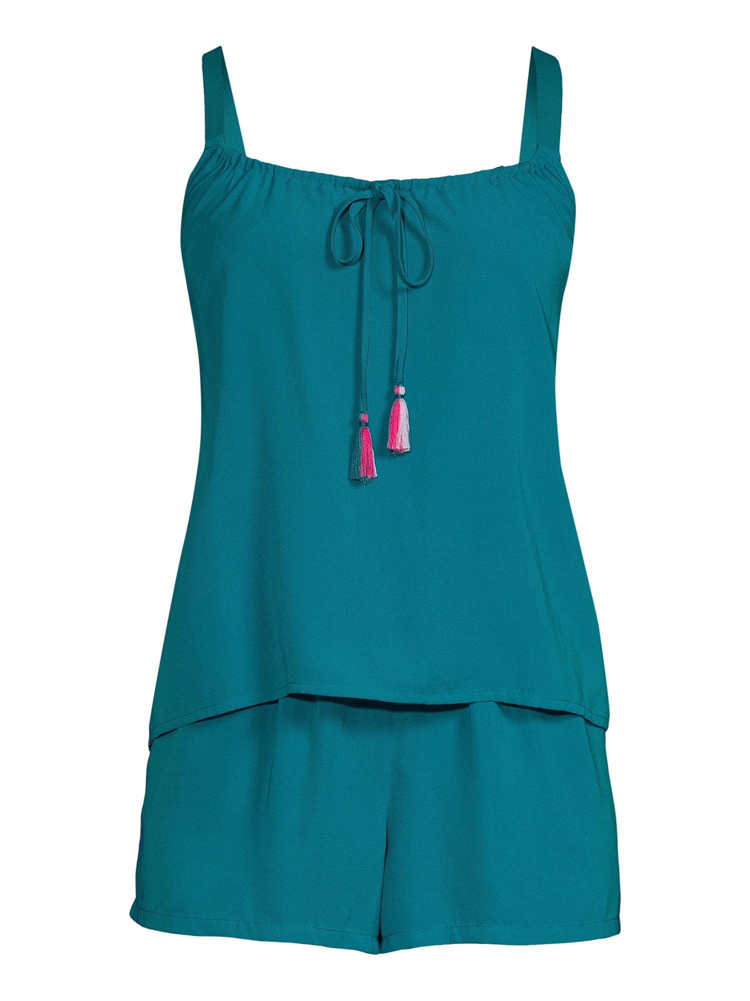 The Pioneer Woman Woven Camisole and Shorts Pajama Set, 2-Piece, Women’s