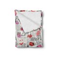 thumbnail image 2 of Paris Soft Flannel Fleece Throw Blanket, Eifel Tower Sketches and Lipstick Kises Pattern, Cozy Plush for Indoor and Outdoor Use, 60" x 80", Charcoal Grey Multicolor, by Ambesonne, 2 of 5