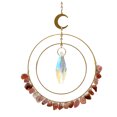 thumbnail image 1 of Moon Sun Catcher, adorno de ventana interior y exterior de coche de cristal, prisma de gema, decoración boho, 1 of 5
