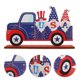thumbnail image 3 of EeaseMX Adorno de madera con forma de coche de gnomo americano de EE. UU. Artesanías de madera americanas Suministros para el hogar, 3 of 8