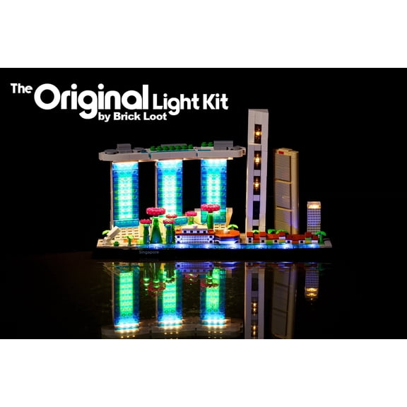 Brick Loot LED Lighting Kit for LEGO Architecture Skyline Collection Singapore 21057 - LEGO Set NOT Included
