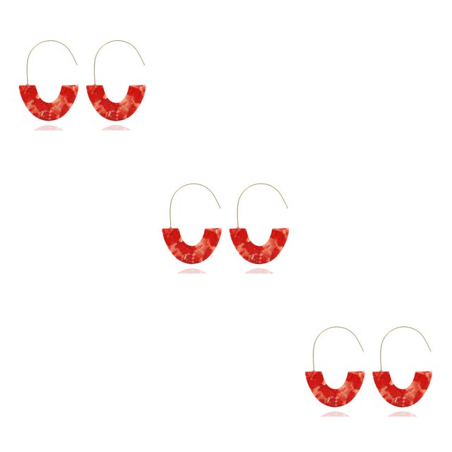 Pendientes exquisitos Minnieouse estilo Vintage acrílico estampado de leopardo colgante