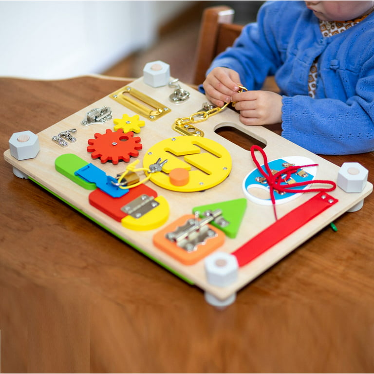 Busy board for toddler Activity board Wooden busy toys