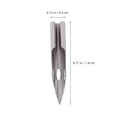 thumbnail image 4 of 10 piezas de metal dip a las nebras de dibujo punta de bolígrafo reemplazable nibes de repuesto para pluma para suministros de arte al aire libre interiores (0.28 mm), 4 of 5