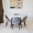 thumbnail image 2 of Pemberly Row 5-Piece Mid-Century Dining Set w 4 Fabric dining chairs in Grey, 2 of 3