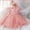 Pink, variant on RTKFRFLM Girls 1st Birthday Lace Gown Soft Tulle Princess Dress for Full Moon and Party Toddler Elegant Formal Wedding Flower Girl Dress Breathable Special Occasion Wear for Babies