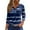 106# Dark Blue, variant on Huresd Womens Golf Polo Shirts Color Block Quick-Dry Golf V Neck 3/4 Sleeve Shirt for Women Tees Blue XL