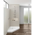 thumbnail image 3 of Fine Fixtures Neo Angle Corner Acrylic Shower Base - Non-Slip Textured Surface Shower Floor Pan 42" x 42" in White, 3 of 10