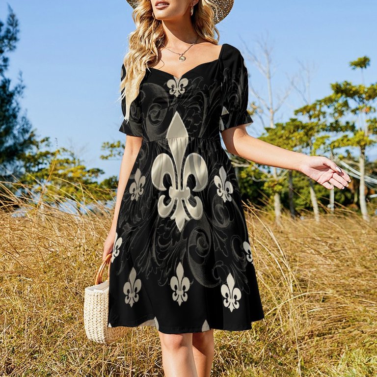 Fleur de Lys-Black & Gold Dress elegant women's dresses sale luxury women's  party dress evening prom - Walmart.com