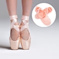 thumbnail image 3 of Zapatillas de ballet con suela de color piel, zapatillas de práctica de ballet con banda elástica cruzada, zapatillas de danza, gimnasia y yoga para adultos, talla 42, 3 of 5