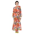 thumbnail image 2 of Floral - Crew neck - Fully Lined - Modest Dress - Benin, 2 of 5