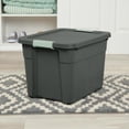 thumbnail image 4 of Sterilite 24Pk 12Gal Latch Tote Stackable Storage Container, Gray/Green, 4 of 9