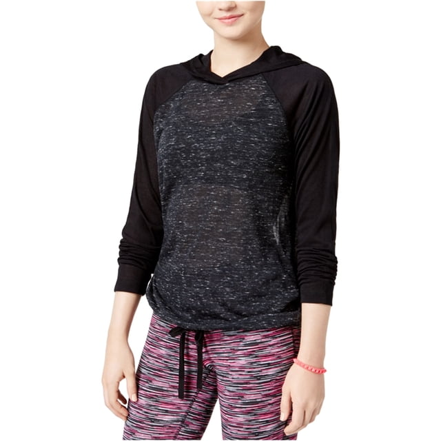 Material Girl Active Cut-Out Sudadera con capucha para mujer, negro, XS