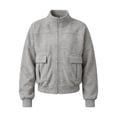 thumbnail image 3 of Aezemi Women Full Zip Oversized Sweatshirt with Cargo Pockets Mock Neck Zip up Fashion Loose Fit Fall Winter Outerwear Coat Casual Trendy Long Sleeve No Hood Sweatshirt for Women XL, 3 of 6
