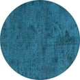 thumbnail image 1 of Ahgly Company Indoor Round Oriental Light Blue Industrial Area Rugs, 6' Round, 1 of 4
