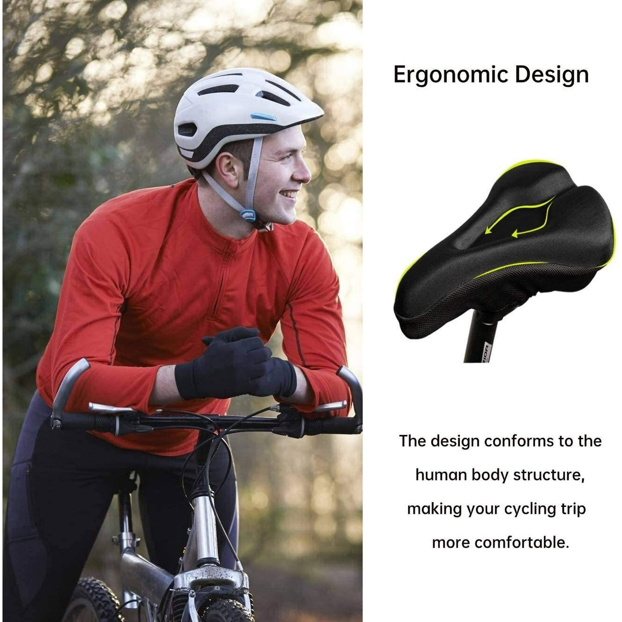 Housse De Selle Vélo Gel Silicone – Coussin Rembourré Confort Universel (Noir)
