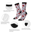 thumbnail image 3 of Bingfone Compression Socks for Women and Men Long Socks for Running Athletic Cycling Nurse- Ladybug, 3 of 6