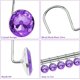 thumbnail image 5 of Ganchos para cortina de ducha, 12 piezas de ganchos para cortina de baño con diamantes de imitación acrílicos, ganchos decorativos para ducha para baño, cortinas y revestimientos, 5 of 6
