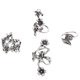 thumbnail image 2 of 4 Piezas Set Boho flor de material cristal s Florales de Nudillo para Las Mujeres de Yuyangstore Bohemian Jewellery Rings, 2 of 8