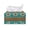 Geometric Stripe Print, variant on Psesaysky PU Leather Rectangle Tissue Box Cover, with Buckle Easy to Clean Tissue Box Holder for Tabletop Living Room, Beach Seashell Pattern