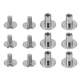 thumbnail image 1 of Book Binding Screw Stud Screw Rivet Fixed Screws Chicago Smoother Surfaces Ledger Nails 120 Sets Color 9X8Mm Flat Head Ledger Pin, 1 of 8