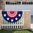 thumbnail image 4 of Independence Day Decorative Fan-Shaped Flag Polyester Printing Hanging Flag Holiday Party Gathering Garden Layout Props, 4 of 6