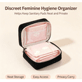 thumbnail image 4 of Sanitary Pad Storage Pouch | Menstrual Period Bag for Women | Portable Tampon Case for Purse or Backpack | Discreet Feminine Hygiene Organizer for School Office Travel | Reusable Leakproof | 1 Pack, 4 of 5