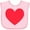 AD-Pink, variant on Inktastic Valentine's Day Red Heart Boys or Girls Baby Bib