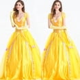 thumbnail image 4 of MIOU Adult Women's Yellow Princess-Style Dress Cosplay Set (With Skirt Support), 4 of 5