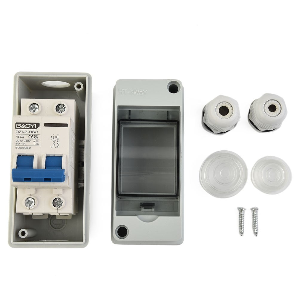 Solar photovoltaic cell combiner box DC circuit breaker switch with junction box
