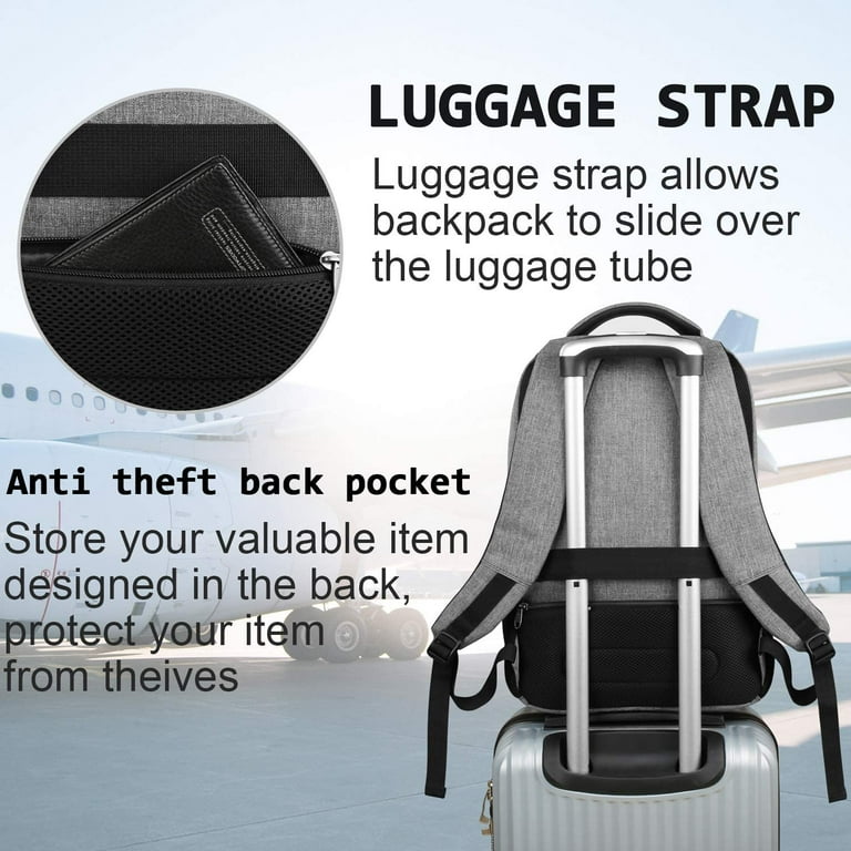 17 Inch Laptop Backpack, Business Anti Theft Slim Durable Laptops Backpack  with USB Charging Port, Water Resistant College School Computer Bag Gifts  for Men & Women Fits 15.6 Inch Notebook-Gray - Walmart.com