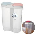 thumbnail image 2 of Plastic Divided Box Organizer Clear BPA Free container cereal storage sugar Plastic Case Storage Container 2500ml Oval, 2 of 8