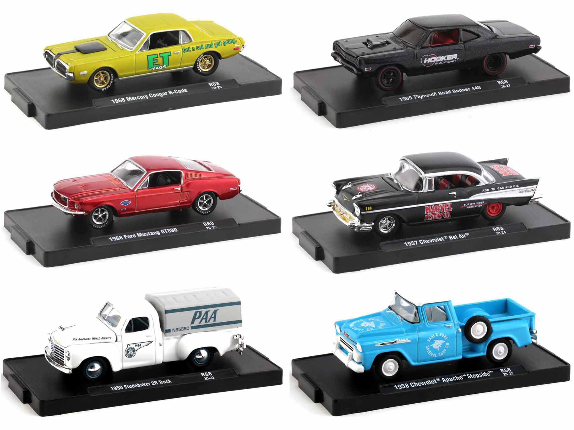 M2 Machines Auto Drivers Release 67 1:64 1969 Plymouth Road Runner 440 6-Pack 