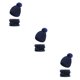 thumbnail image 5 of Gorros de invierno Qarigey para mujer con pompones y bufanda Azul oscuro, 5 of 6