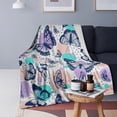 thumbnail image 4 of Butterfly Blanket Throw 50"x40", Cozy Lightweight Plush Butterfly Print Blanket, Gifts for Kids Women, 4 of 6