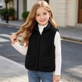 thumbnail image 5 of NAISIBABY Girls Fleece Vest,Zip-Up Mock Neck Stand Collar Sleeveless Jacket Warm Outerwear with Pockets Size 14, 5 of 8