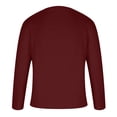 thumbnail image 5 of Hfyihgf Long Sleeve V Neck T Shirt Mens Fashion Casual Solid Color Gentleman's Business Work Shirts Long Sleeve Fitness Tees Tops(Wine,3XL), 5 of 8