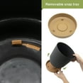thumbnail image 3 of QCQHDU 2 Pack Plant Pot, Black Plastic Indoor Planter With Drainage Holes And Removable Base, 3 of 7