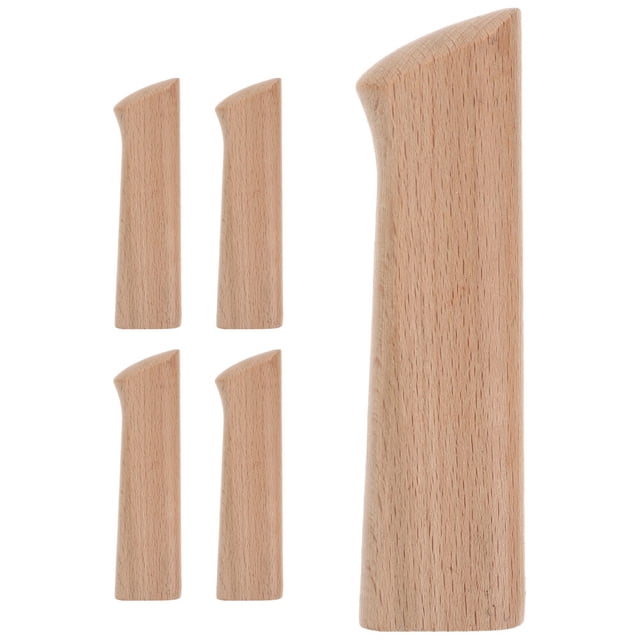 LITINKIMI 5Pairs Wood Grip Cutter Handle Replacement for Kitchen Knives with Easy Install and Safety Grip