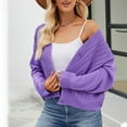 thumbnail image 6 of ShomPort Casual Fall Knit Tops for Women Long Sleeve Button up Solid Color Blouses Loose Fashion Clothes, 6 of 6