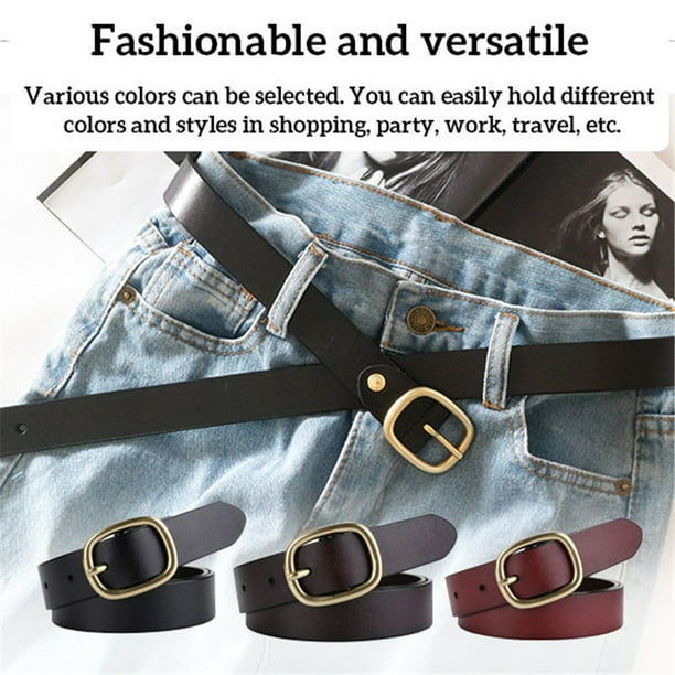 Ceinture Fille Reutilisable Ceinture en Cuir Elegante Ceinture Femme Ferme Sangle en Cuir Ceinture Amovible Femme Walmart