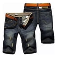 thumbnail image 1 of Bermudas Para Hombre Jeans Holgados De Talla Grande La Moda, 1 of 8