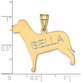 thumbnail image 3 of 14k Yellow Gold Dog with Cut-out Name Pendant Polished Lobster Laser-cut Sparkling Captivating Polished Inspired by artistry and crafted with passion, 3 of 4