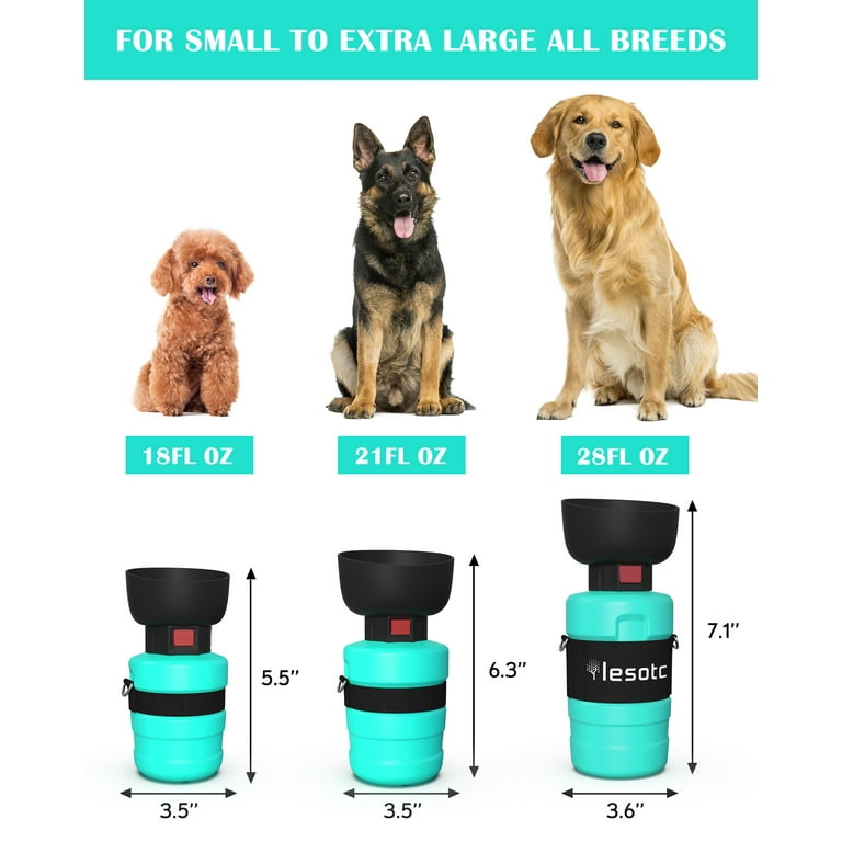 Pet Water Bottle for Dogs, Dog Water Bottle Foldable, Dog Travel Water  Bottle, Dog Water Dispenser, Lightweight & Convenient for Travel BPA Free 